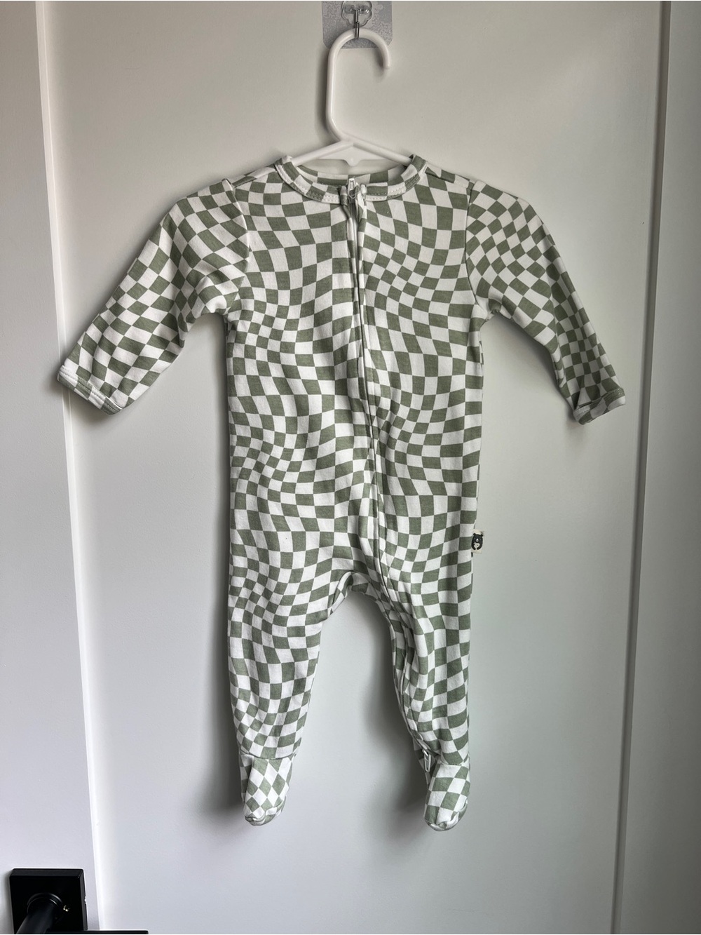Rabbit Bear Organic Checkered Footie Pajamas | 6-9M